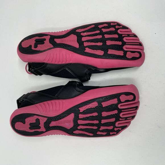 Fila Skele-Toes Women's EZ Slide Drainage Sandal Water Shoes Pink Black Size 7 - Picture 8 of 9